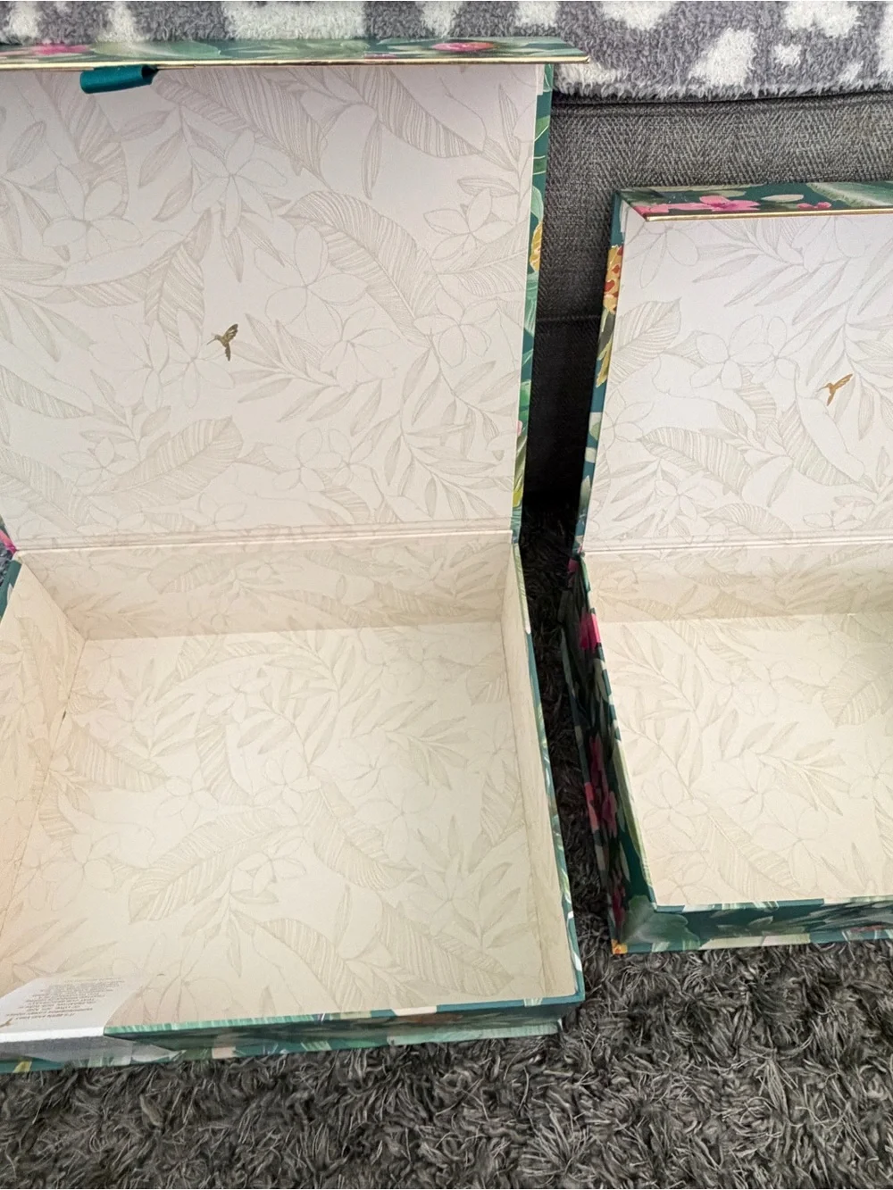 Papyrus Tropical Storage Boxes - Set of 2